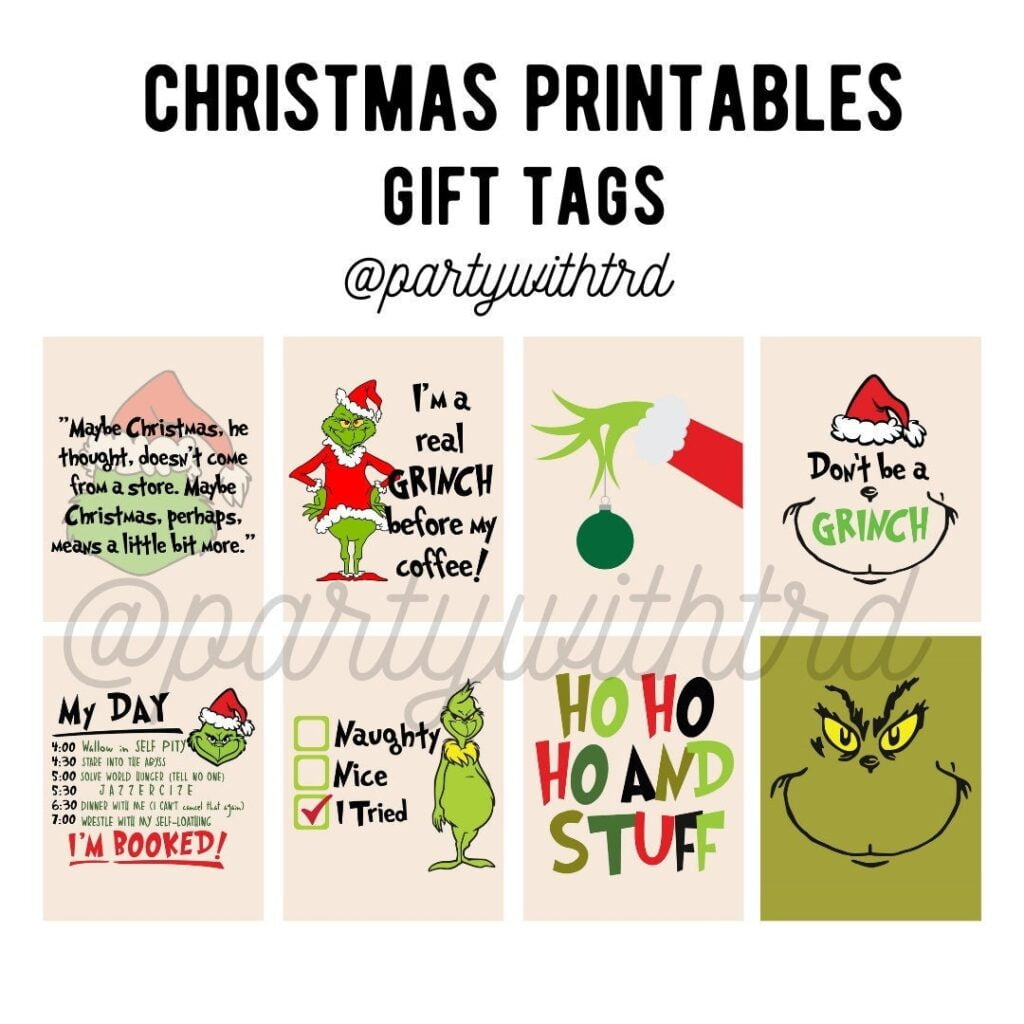 Free Printable Grinch Labels Free Printable Templates