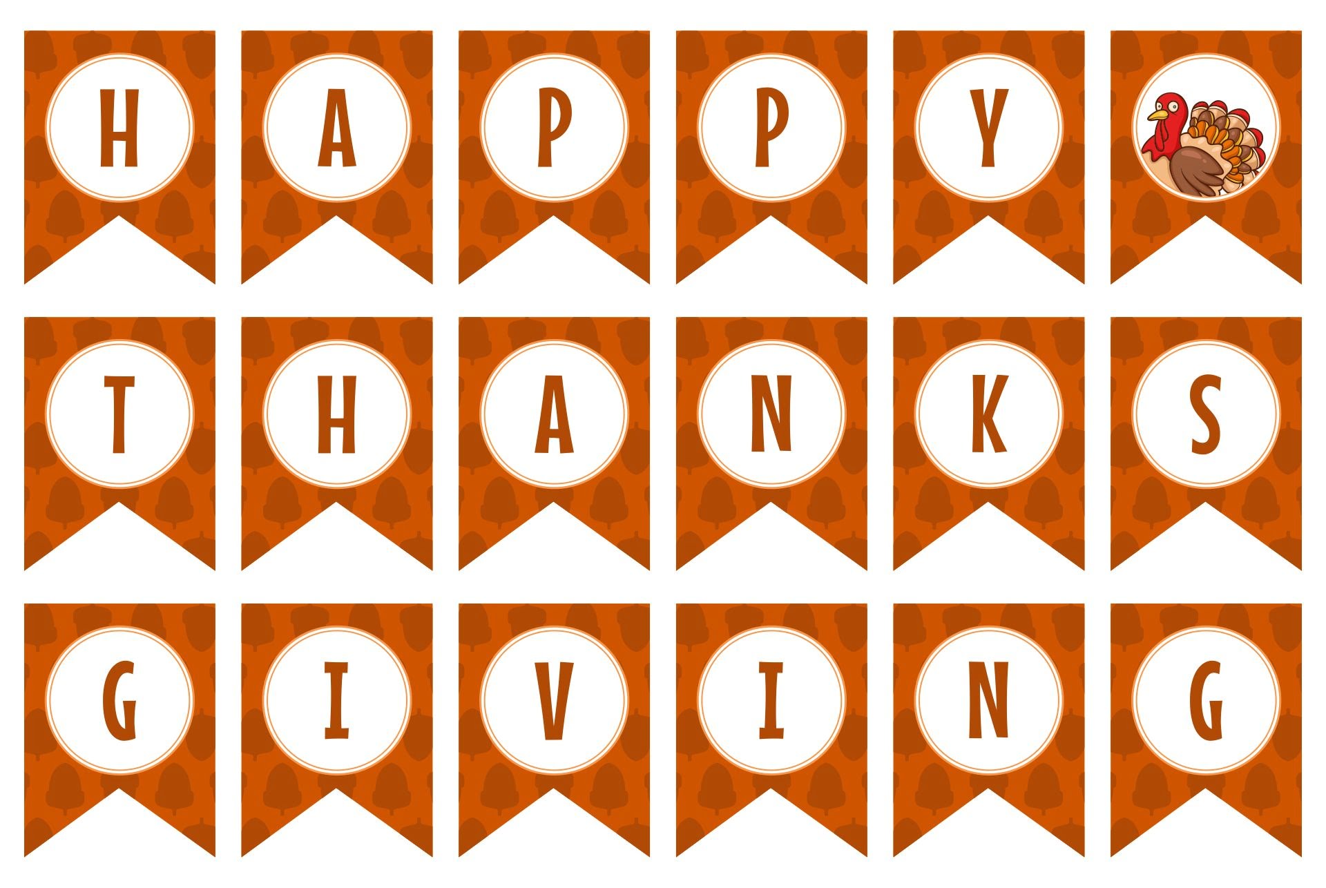 Happy Thanksgiving Banner Printable - Free Printable Templates