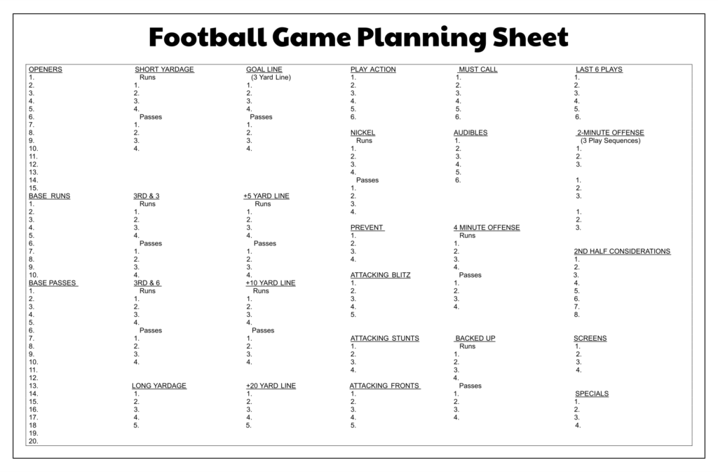 10 Best Printable Football Play Templates Printablee