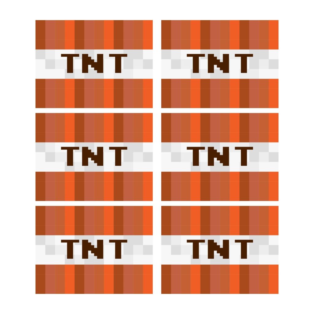 10 Best TNT Minecraft Party Printables Printablee