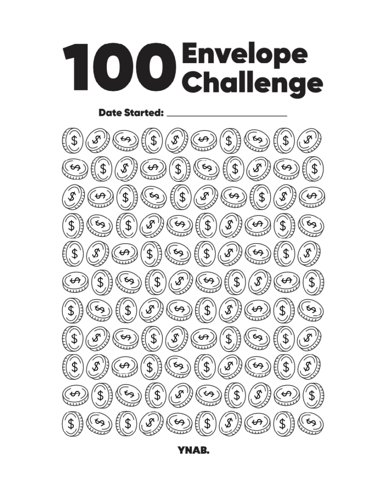 100 Envelope Challenge with Free Printable Envelope Challenge Tracker 