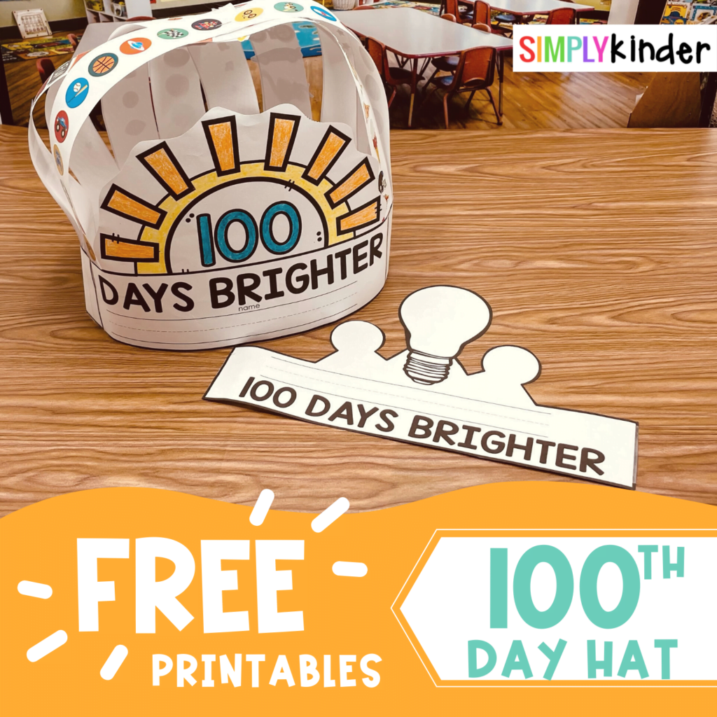 100th Day Hat Free Printable Simply Kinder