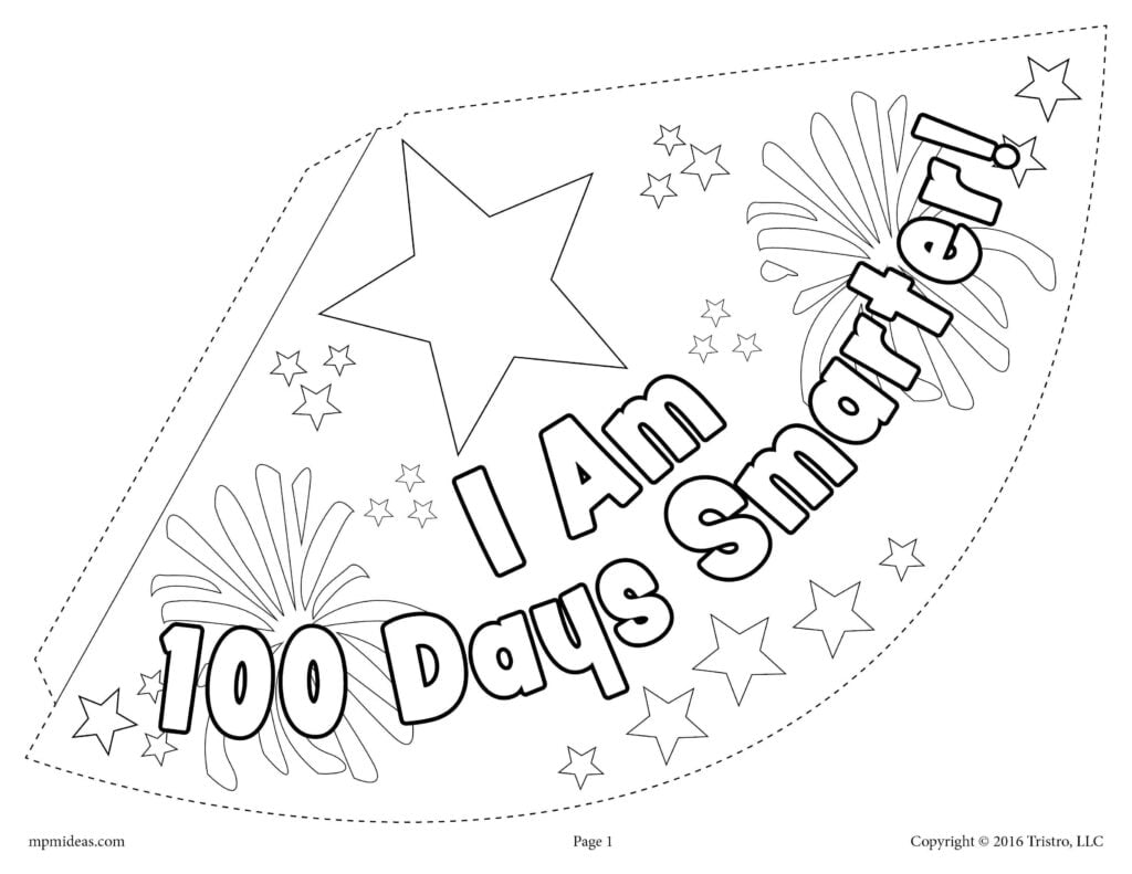 100th Day Of School Party Hat Activity Craft 2 Printable Versions In 2022 Party Hat Template Party Hats 100 Days Of School