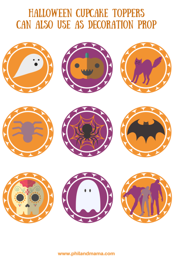 11 Free Halloween Printables great For Parties And Celebration Cupcake Toppers And Stickers Included Phil And Mama