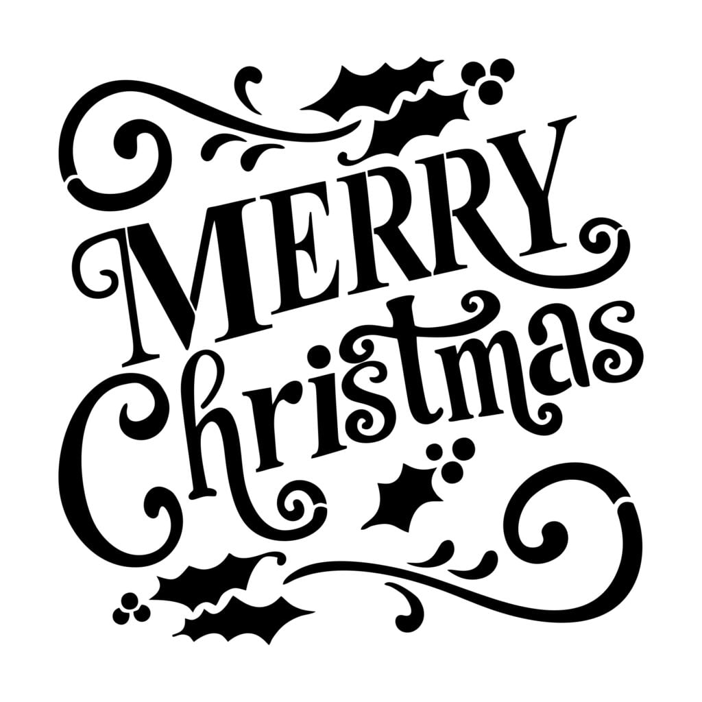 15 Best Merry Christmas Free Printable Stencil Printablee