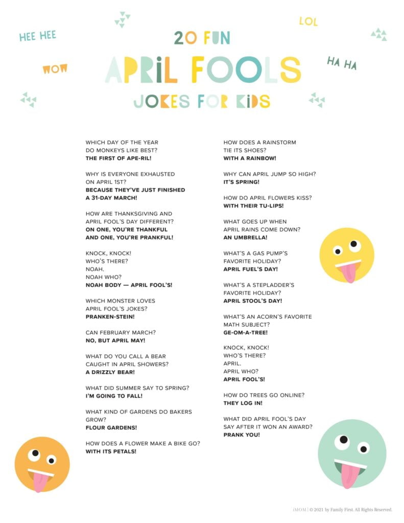 20 Fun April Fools Jokes For Kids IMOM