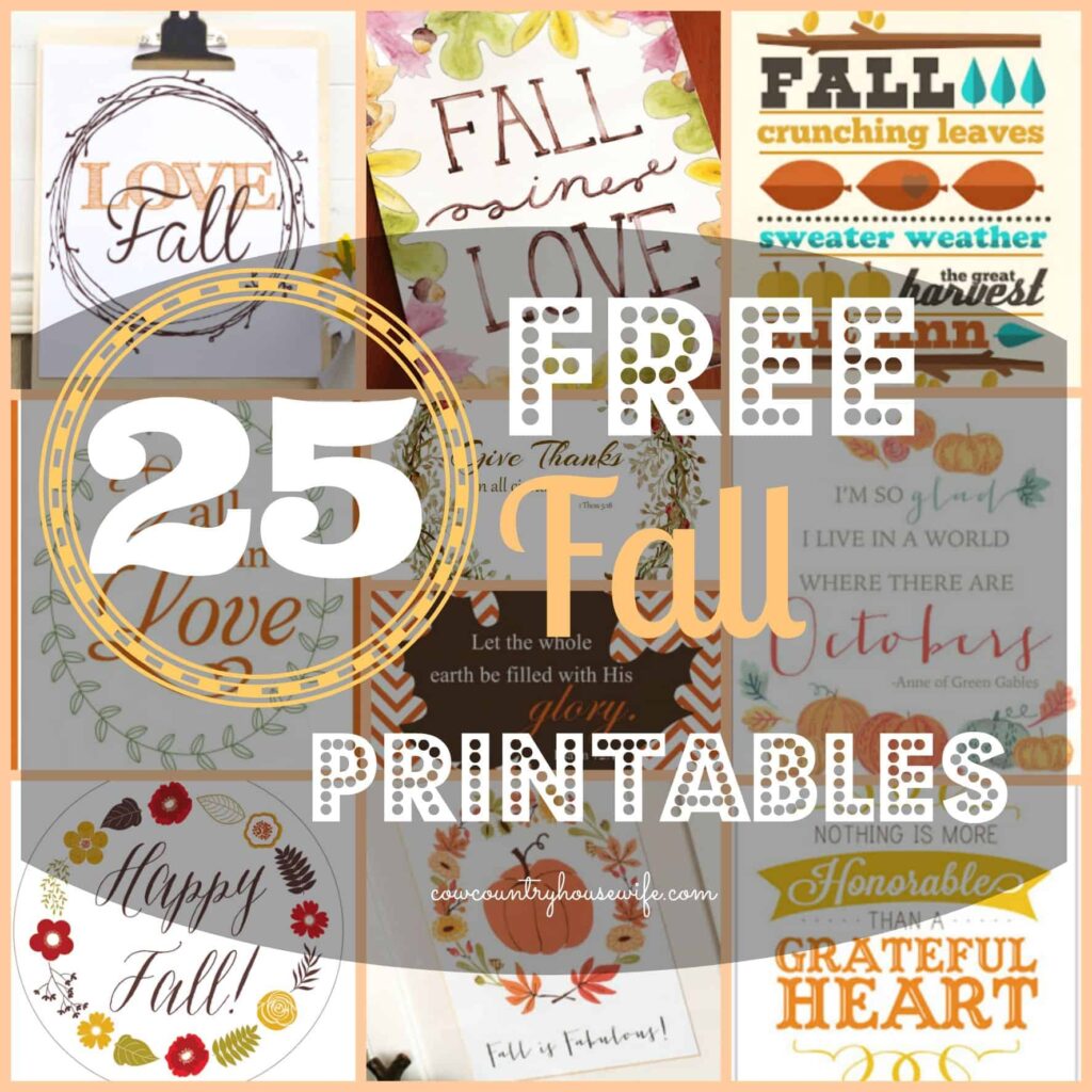 25 Free Fall Decor Printables The Cow Country Housewife