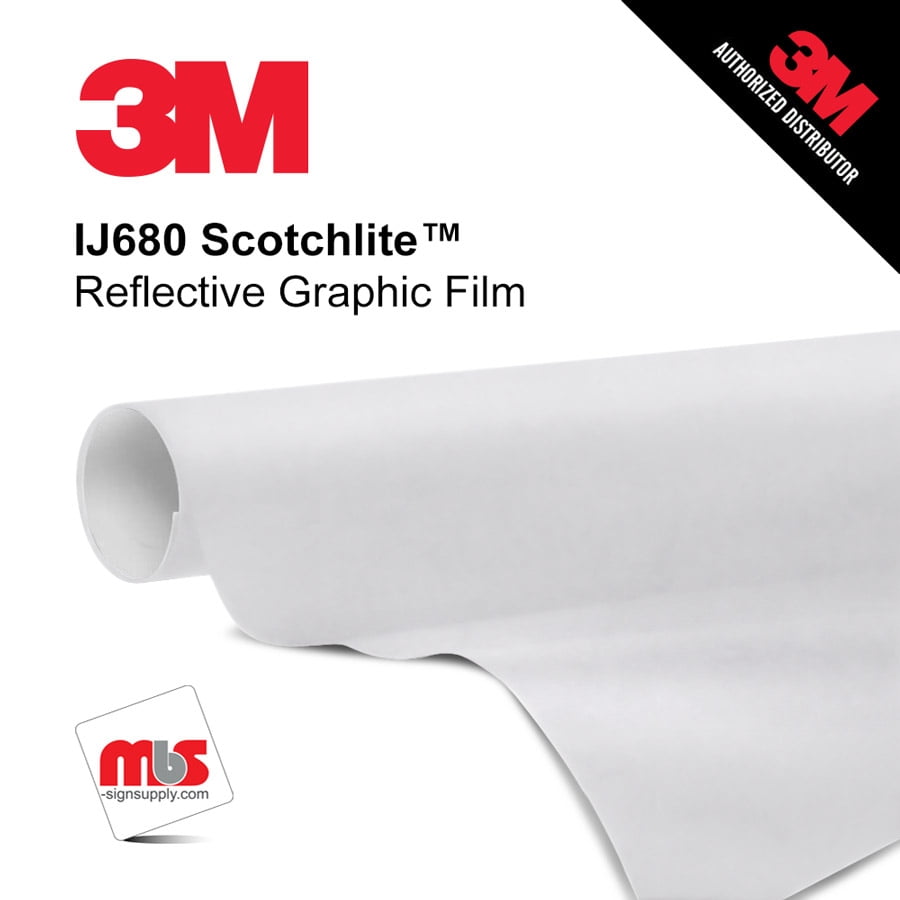 36 X 200 Yards 3M IJ680CR Scotchlite 7 Mil Premium Cast Unpunched 9 Year Indoor Outdoor Luster White Printable Vinyl Color Code 010 Mbs Signsupply