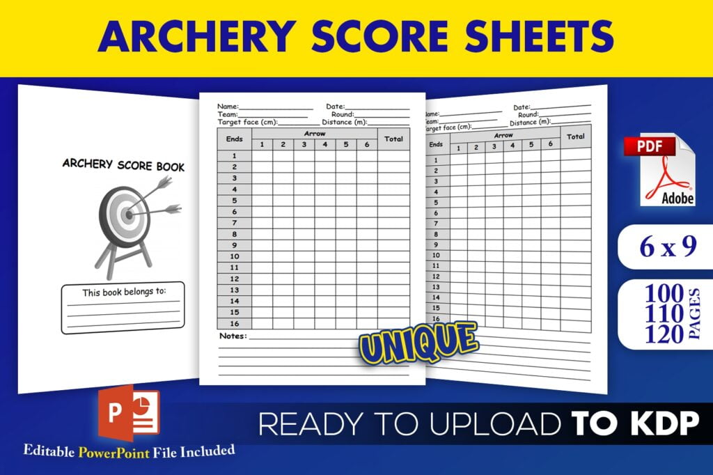 Archery Score Sheets Book KDP Interior Grafik Von Beast Designer Creative Fabrica