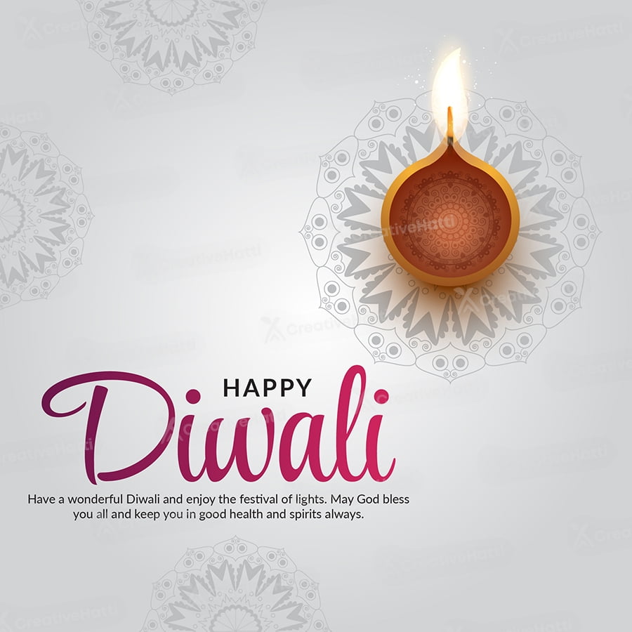 Banner Template For Happy Diwali Festival