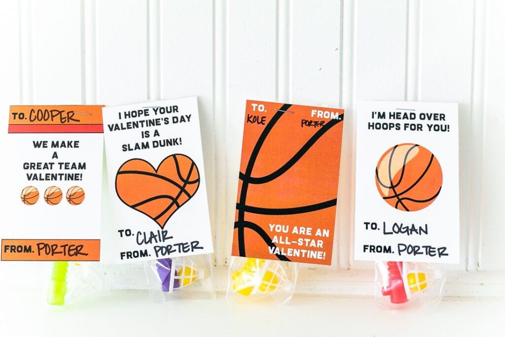 Basketball Valentine Card Free Printable
