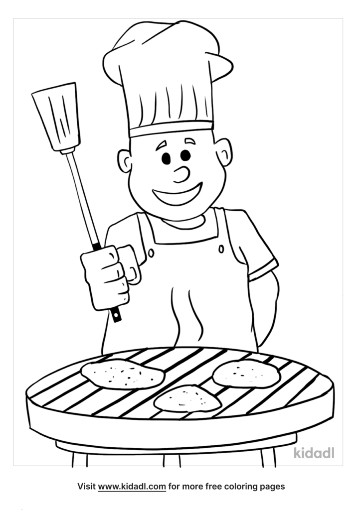 BBQ Coloring Pages Coloring Home