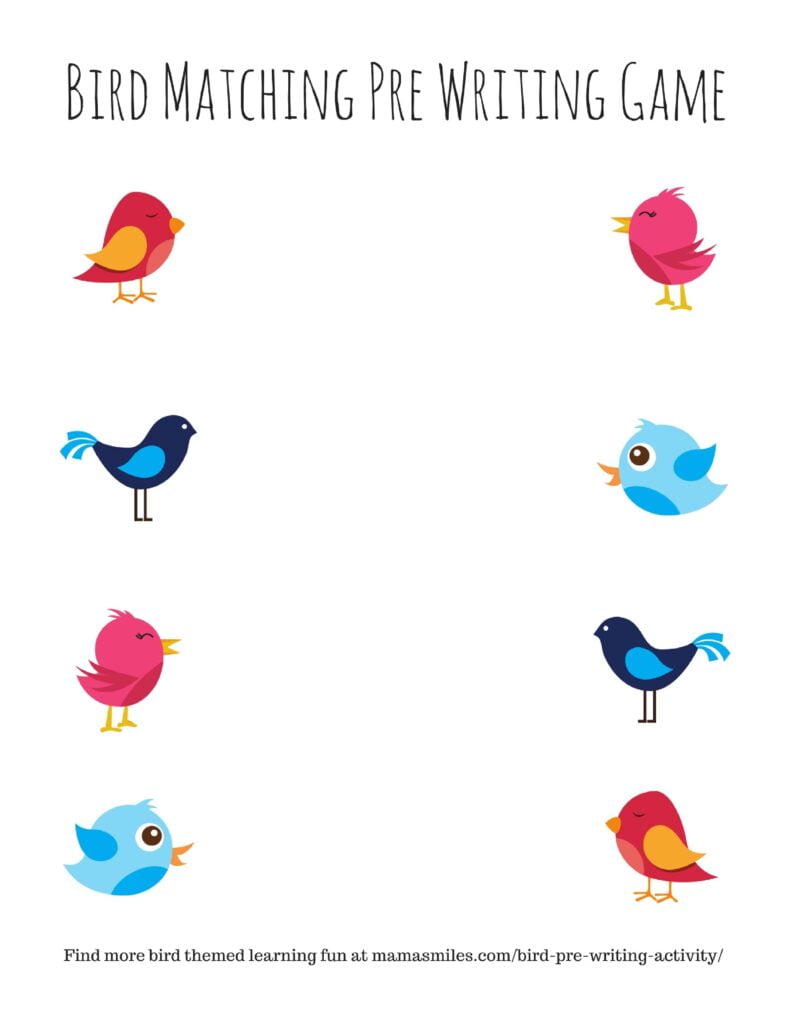 Bird Matching Game Printable