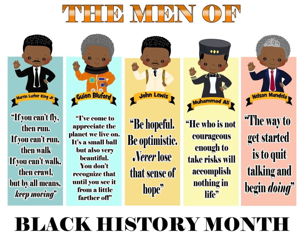 Black History Month Bookmarks African American Men And Etsy UK