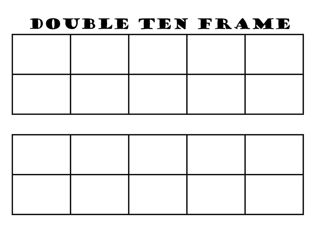 Blank Double Ten Frame Printable Ten Frame Guided Reading Kindergarten Kindergarten Math Groups