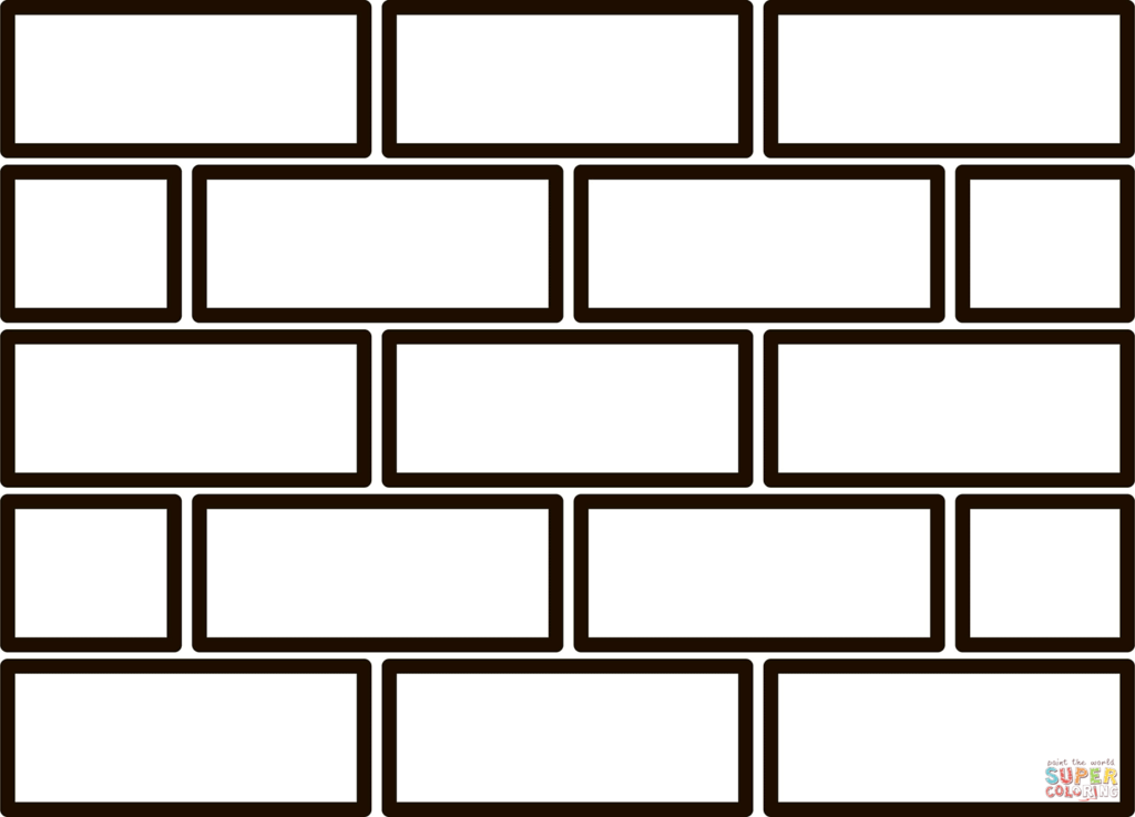 Brick Wall Coloring Page Free Printable Coloring Pages