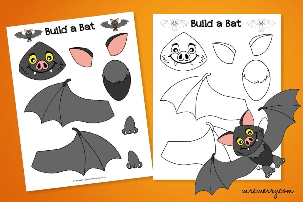 Build A Bat Printable Free Templates Mrs Merry