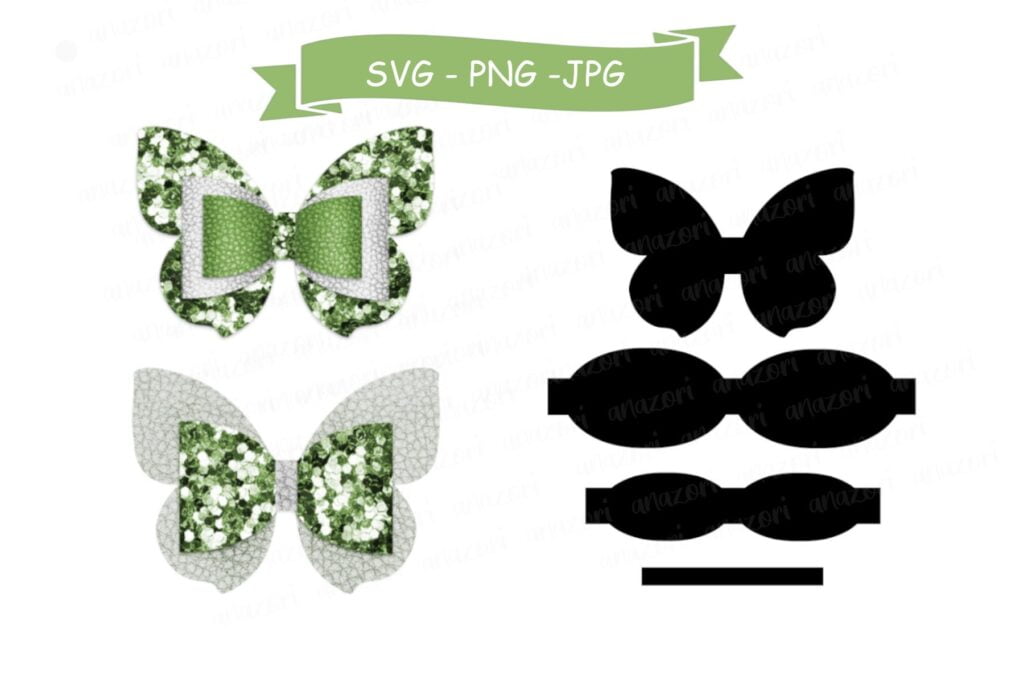 Butterfly Bow SVG Cut File Hair Accessories SVG Template