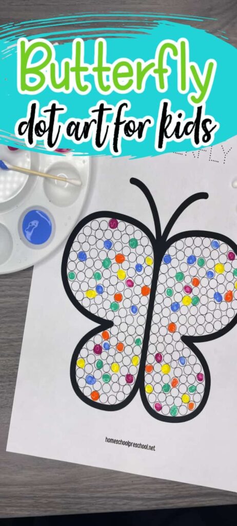 Butterfly Dot Art Printable Homeschool Preschool