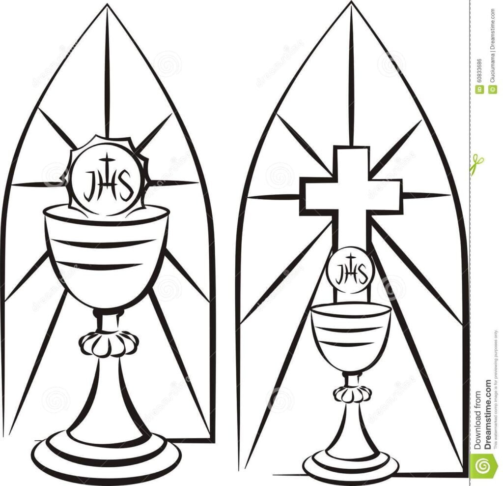 Chalice On The Background Of Stained Glass Stock Vector Illustration Of Jesus Chalice 60833686