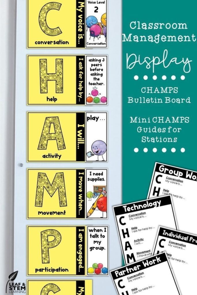CHAMPS Classroom Management Posters For Back To School Champs Classroom Management Classroom Management Middle School Classroom