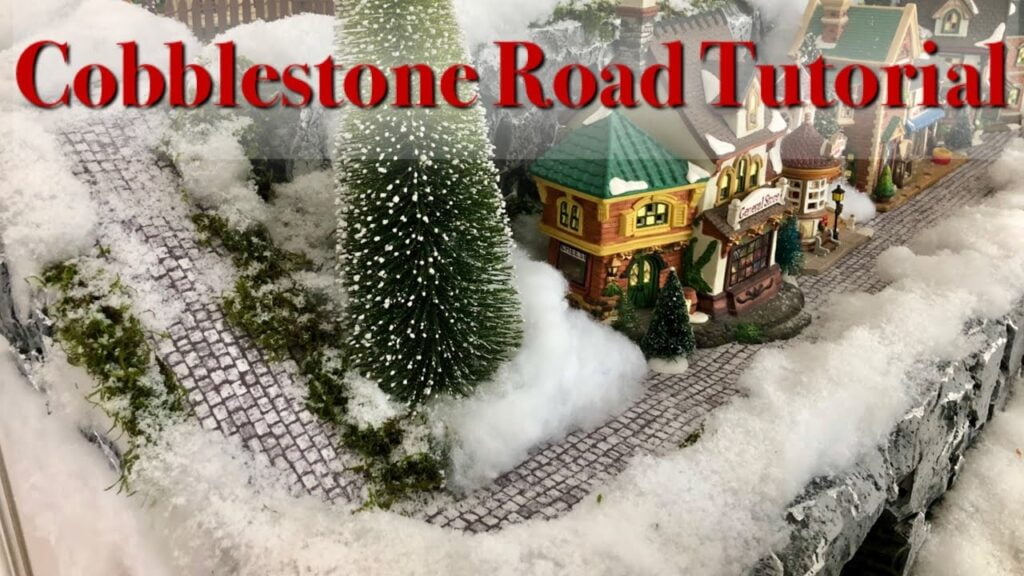 Christmas Village Cobblestone Road YouTube