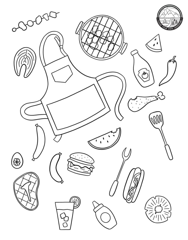 Bbq Coloring Pages Printable