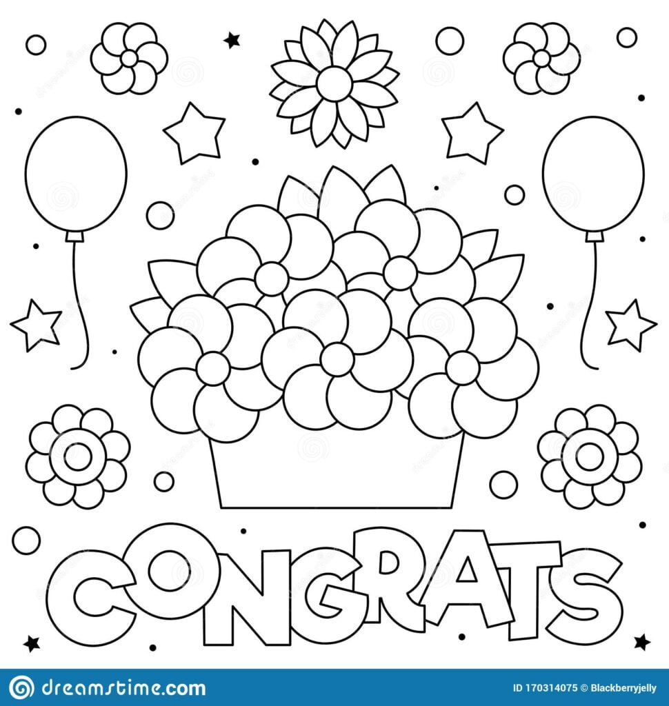 Printable Congratulations Coloring Pages