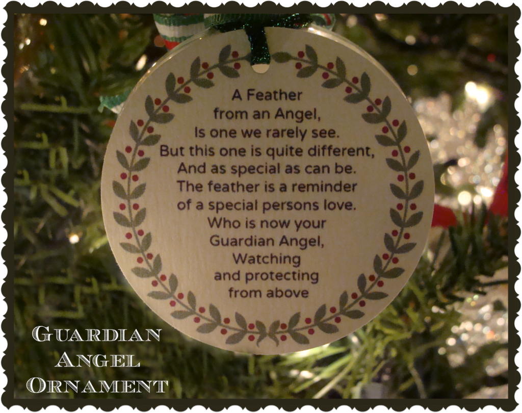 Crafty In Crosby Guardian Angel Ornament With Printable Label Angel Ornaments Ornaments Memorial Ornaments