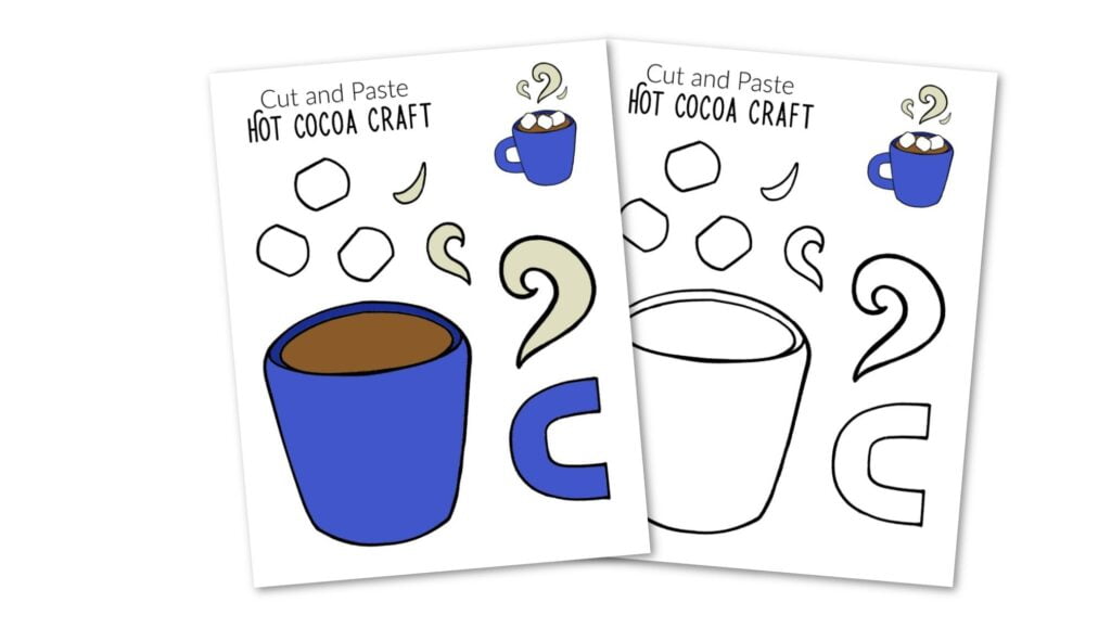 Cut And Paste Hot Chocolate Mug Craft Simple Mom Project