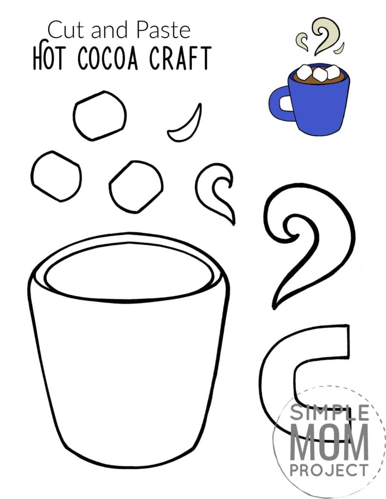 Cut And Paste Hot Chocolate Mug Craft Simple Mom Project