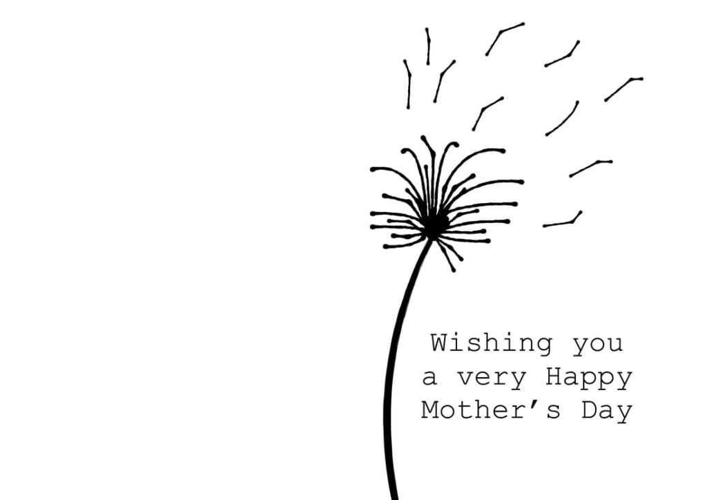 Dandelion Mother s Day Card