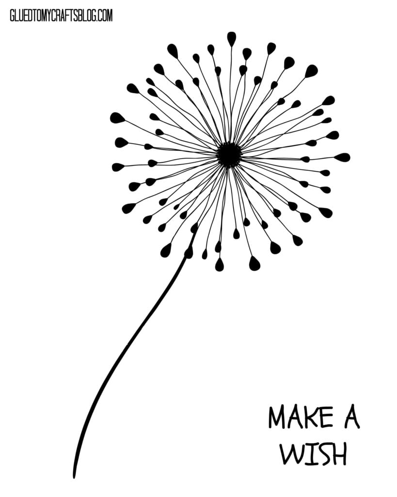 Dandelion Printable From Glued To My Crafts
