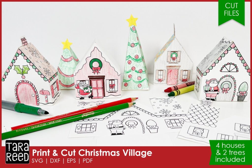 DIY Christmas Village Cricut Christmas Project