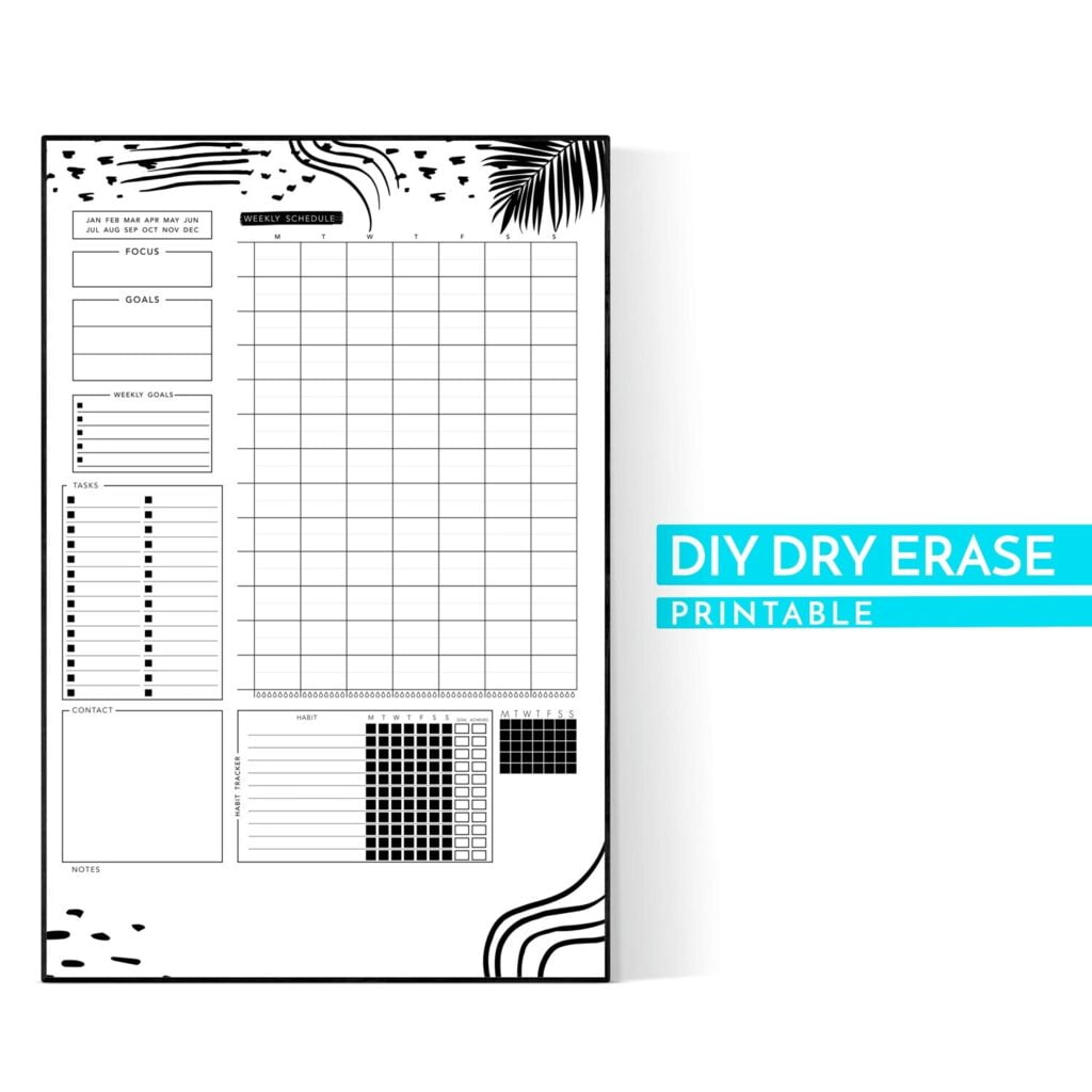 DIY Dry Erase Planner Large 2021 Weekly Scheduler Planner Etsy sterreich