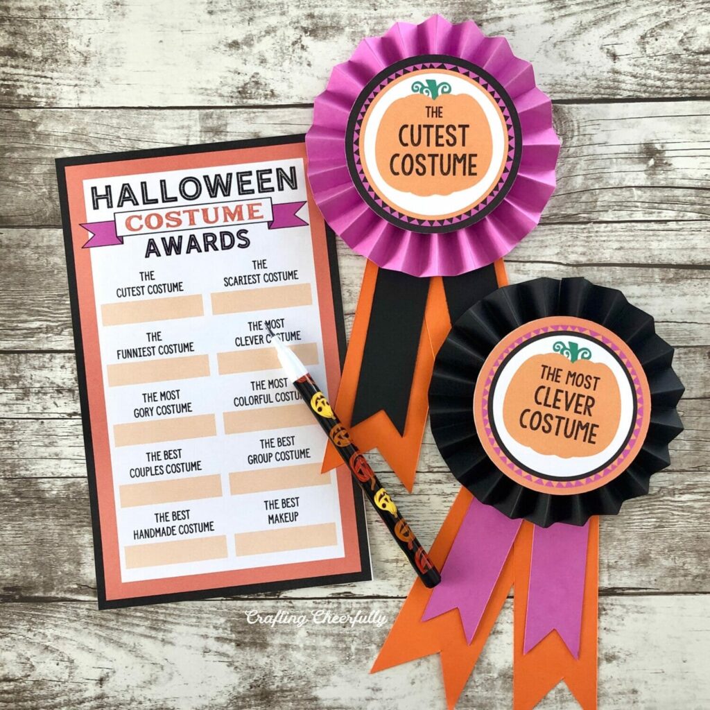 Printable Halloween Award Ribbons