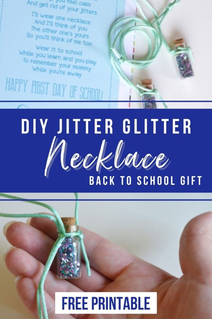 DIY Jitter Glitter Necklace Back To School Gift Free Printable The DIY Mommy