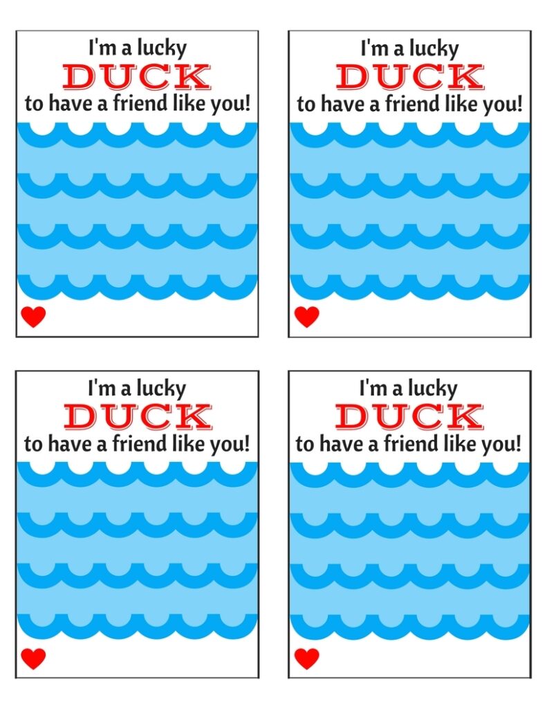 DIY Lucky Duck Valentine s Day Card Extreme Couponing Mom