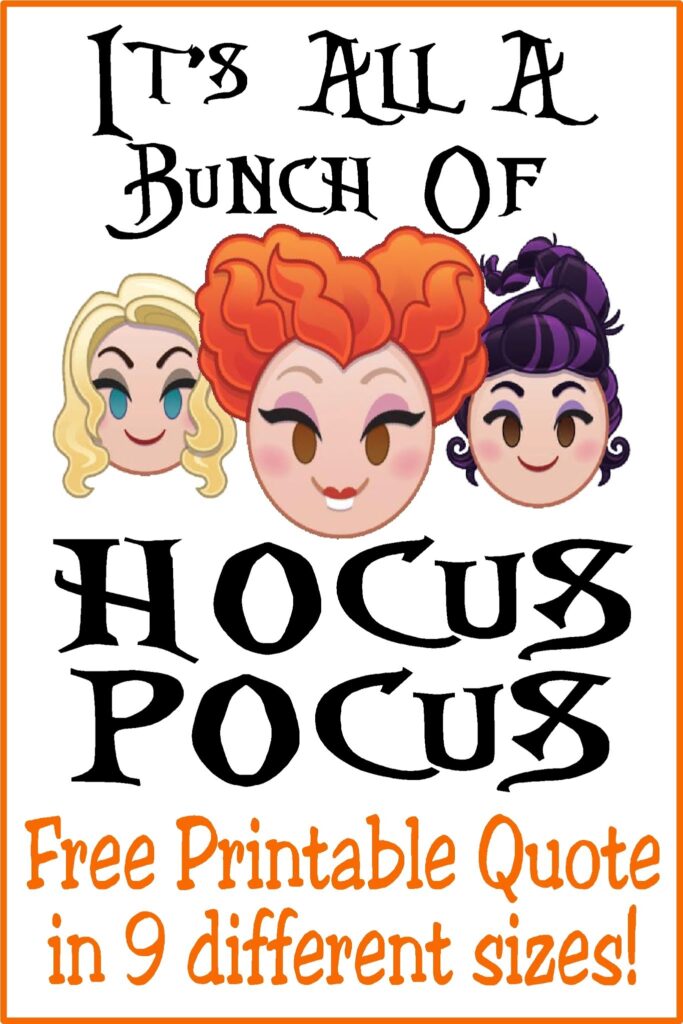 DIY Party Mom It s All A Bunch Of Hocus Pocus Printable Quote