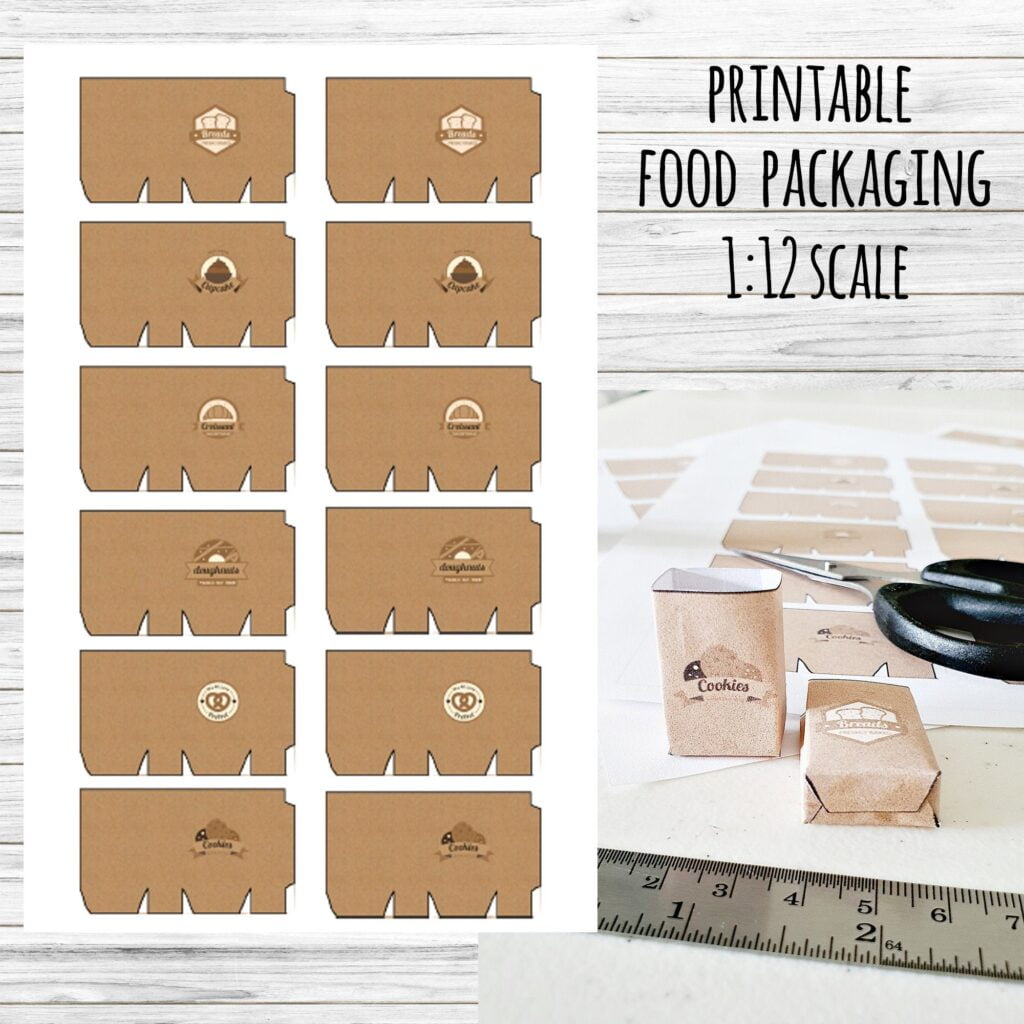 Dollhouse Miniatures Printable Food Packaging Vintage Grocery Etsy de