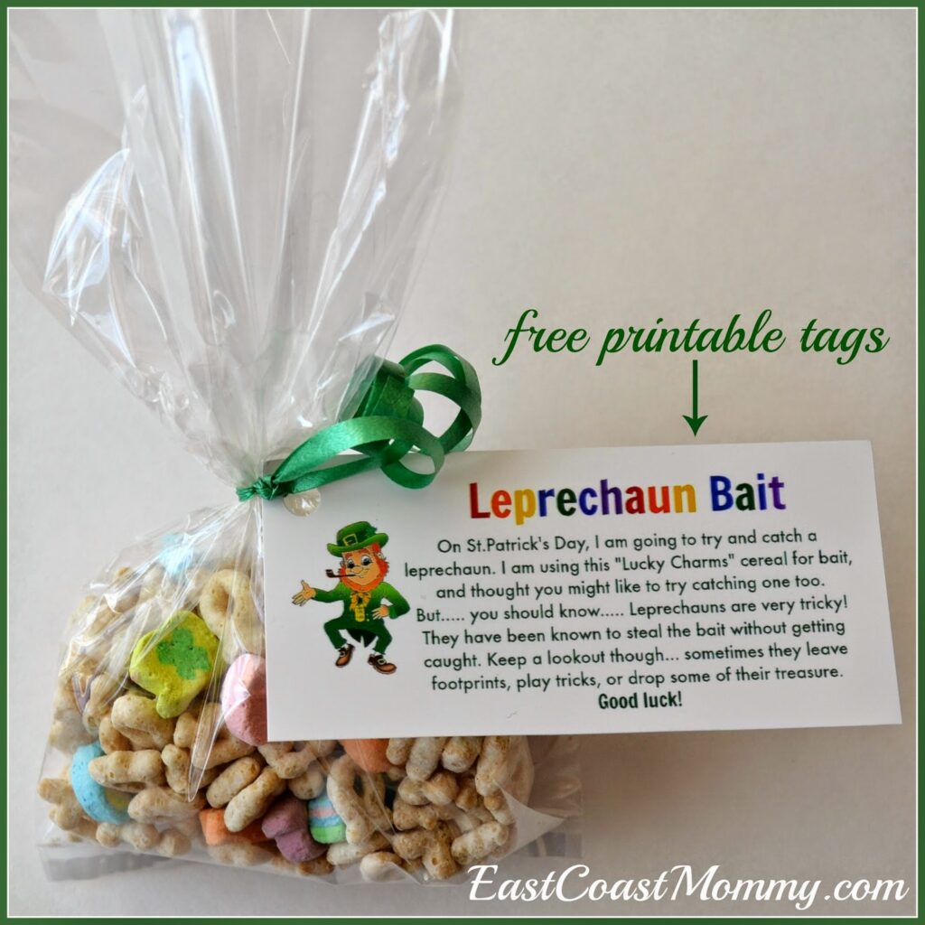 East Coast Mommy Leprechaun Bait with Free Printable Tags 