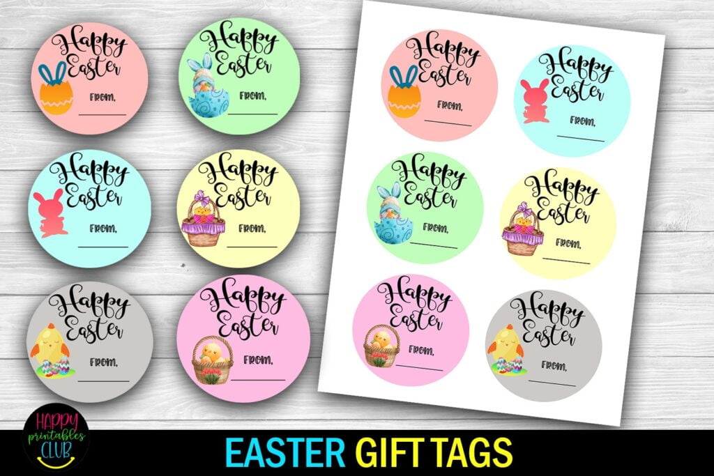 Easter Gift Tags I Printable Gift Tags Grafik Von Happy Printables Club Creative Fabrica