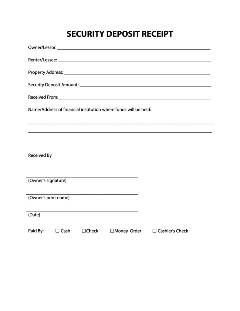 Explore Our Sample Of Real Estate Deposit Receipt Template Receipt Template Receipt Deposit