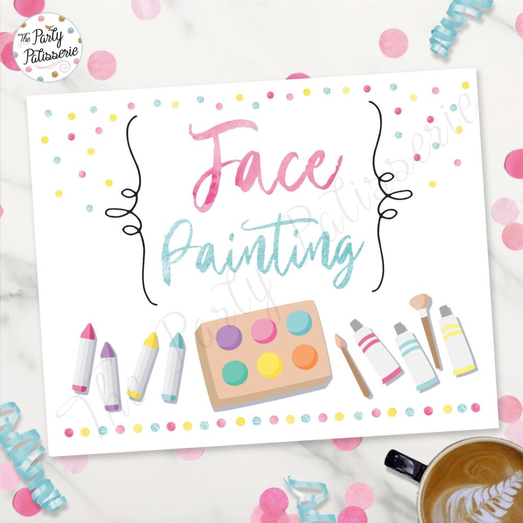 Face Painting Sign Digital File Printable Custom Etsy de