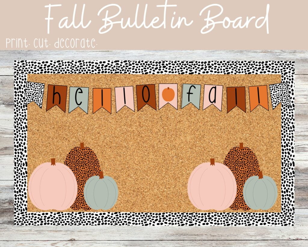 Fall Bulletin Board Display Classroom Decor Printable Etsy