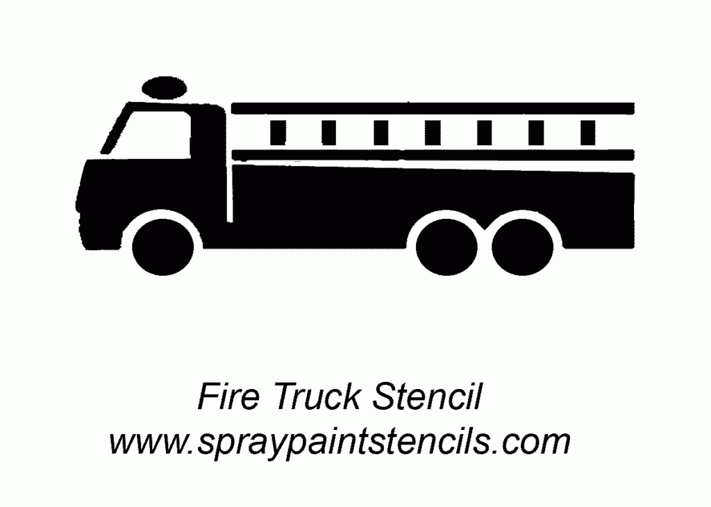 Fire Truck Stencil Firefighters Community Helpers Fire Trucks Trucks Stencils