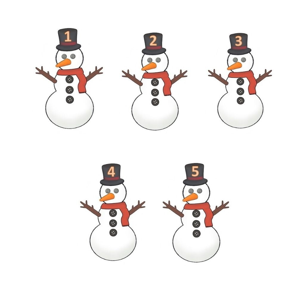 Five Little Snowmen Winter Circle Time Activity