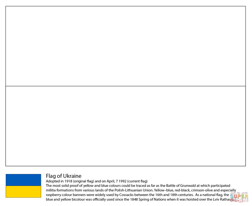 Printable Flag Of Ukraine