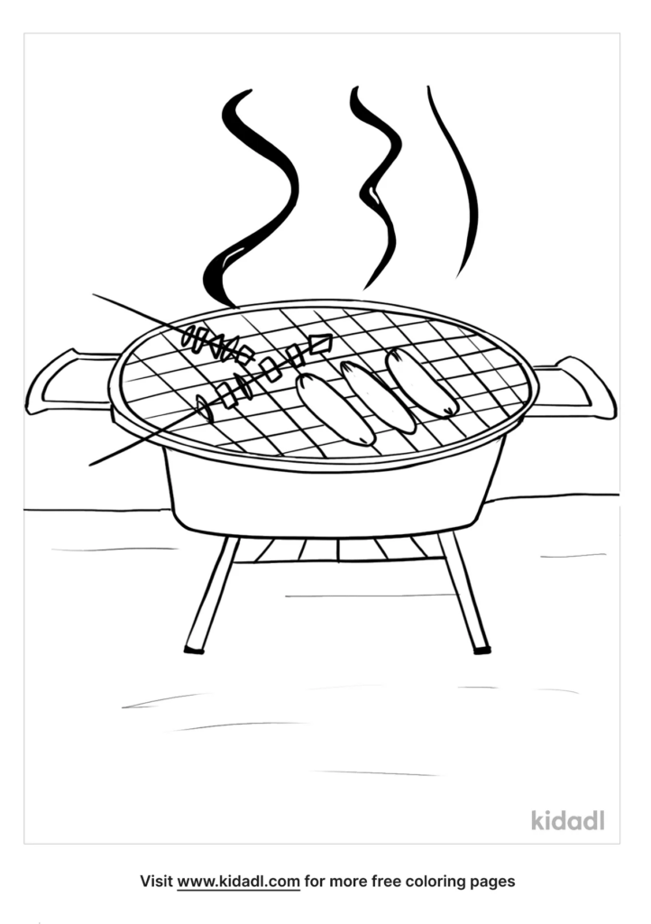 Free BBQ Coloring Page Coloring Page Printables Kidadl