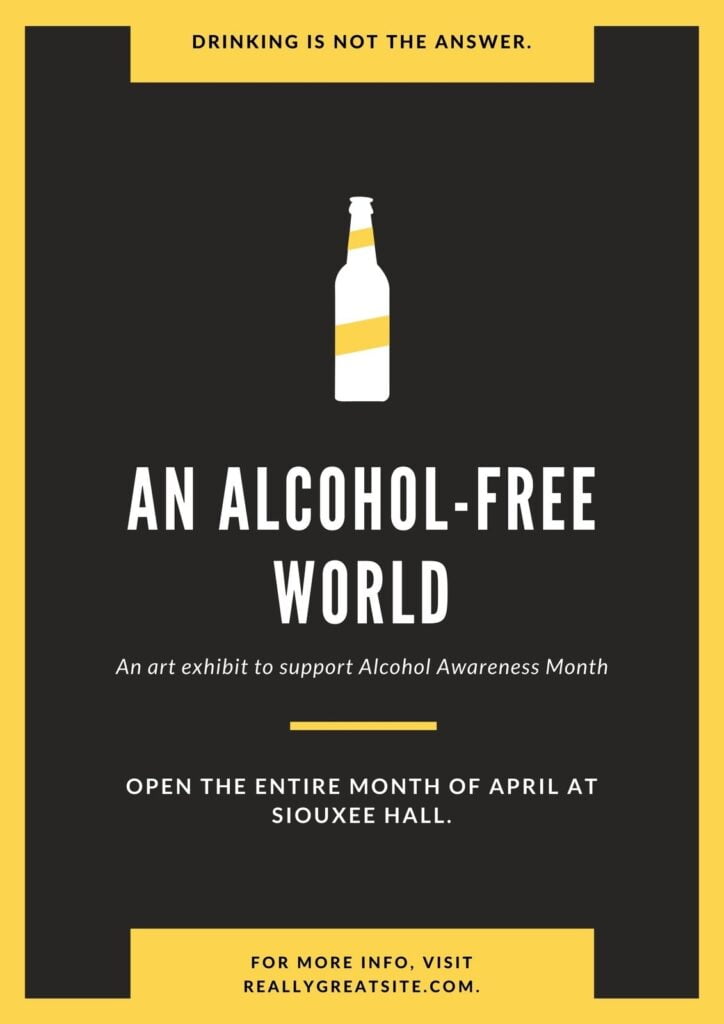 Free Custom Printable Alcohol Awareness Poster Templates Canva